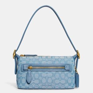 Coach Demi Signature Monogram Jacquard Shoulder Bag Color Lake 2003 Reedition